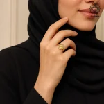 انگشتر استیل  ونکلیف طلایی کد 509428019 - Image 4