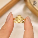 انگشتر استیل  ونکلیف طلایی کد 509428019 - Image 3