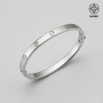 بنگل کارتیر استیل نقره ای کد 509428024-26