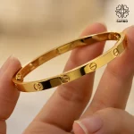 بنگل کارتیر استیل طلایی کد 509428023-28 - Image 3