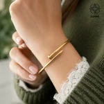 بنگل طرح میخ طلایی کد 509428030-49 - Image 4