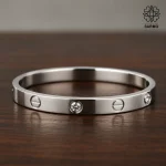 بنگل کارتیر نگین دار استیل کد 509428026 - Image 3