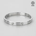 بنگل کارتیر نگین دار استیل کد 509428026