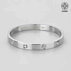 بنگل کارتیر نگین‌دار استیل کد 509428026