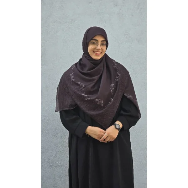 روسری نخی زیتون - Image 3