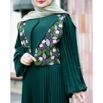 ست پیراهن و جلیقه گلبرگ سبز - Image 3