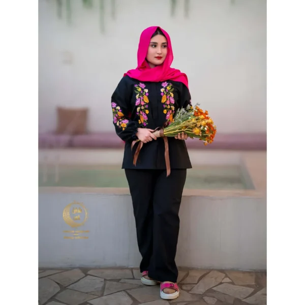 شومیز لینن گلسا گلدوزی - تصویر 4