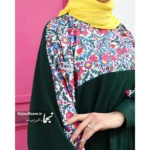 عبا رنگی زنانه کرپ الیزه مدل ترنج - Image 3