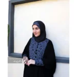 عبا زنانه شیردهی کرپ عبایی رز مشکی - Image 6