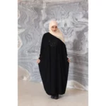 عبا زنانه مجلسی شیک سوپر اسود آسمان شب - Image 3