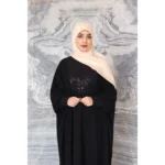عبا زنانه مجلسی شیک سوپر اسود آسمان شب - Image 6
