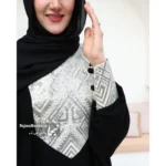 عبا زنانه مشکی جت بلک حریر اسود حنانه - Image 5
