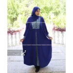 عبا سنتی مجلسی کرپ الیزه رز آبی