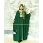 عبا سنتی کرپ الیزه اعلا رز سبز - Image 3