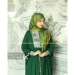 عبا سنتی کرپ الیزه اعلا رز سبز - Image 7