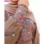 عبا سوزن دوزی کرپ عبایی همیشه بهار - Image 4