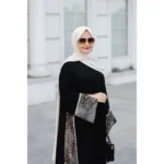 عبا مشکی پلنگی مایا - تصویر 3