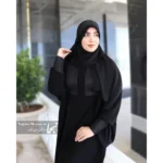 عبای مجلسی سوزن‌دوزی هندی ضحی تمام مشکی