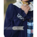 مانتو عبایی رخسانه بهارمشکی کد 14018 - Image 4