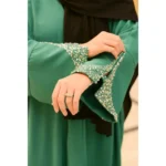 مانتو عبایی روژان مشکی کد 14037 - Image 3