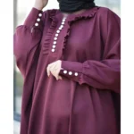 مانتو عبایی ریحانه مشکی کد 14029 - Image 2
