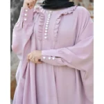 مانتو عبایی ریحانه مشکی کد 14029 - Image 5