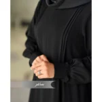 مانتو عبایی ساغر مشکی کد 14013 - Image 4