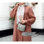 مانتو عبایی ساغر مشکی کد 14013 - Image 6