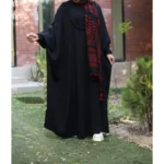 مانتو عبایی سوگند مشکی کد 14040 - Image 2