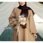 مانتو عبایی شکوه مشکی کد 1409 - Image 3