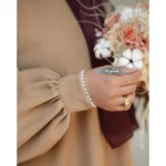 مانتو عبایی شکوه مشکی کد 1409 - Image 4