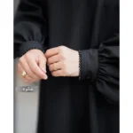 مانتو عبایی شکوه مشکی کد 1409 - Image 6