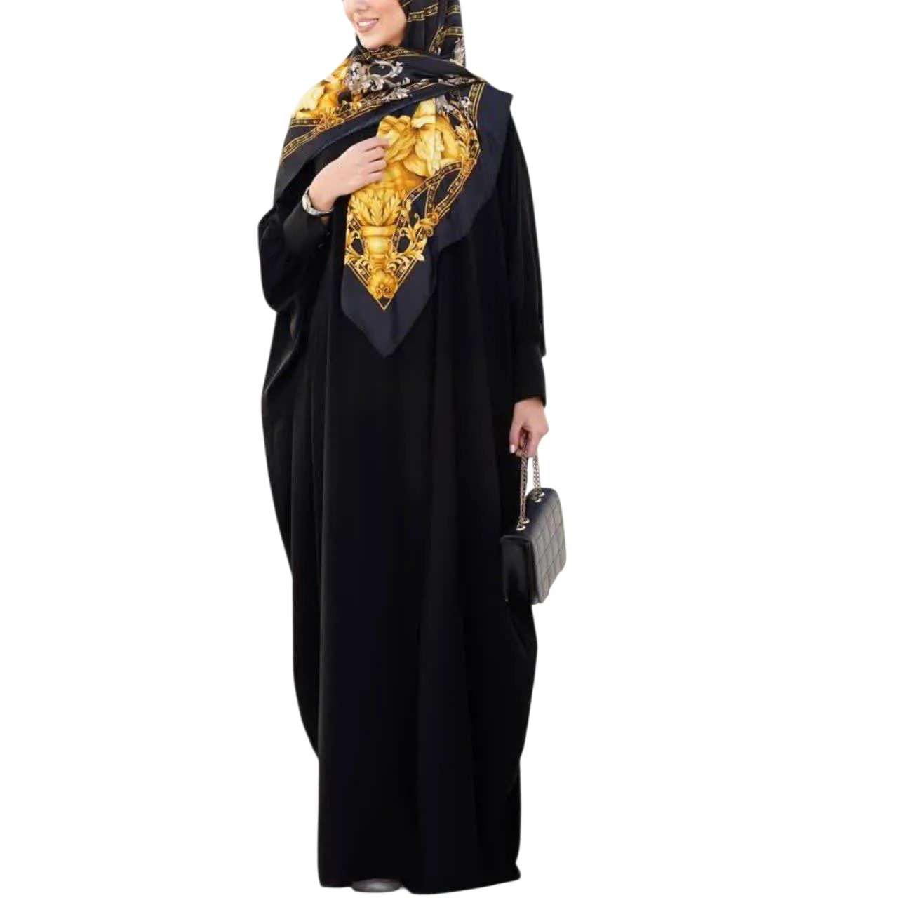 مانتو-عبایی-غزل-مشکی-کد-1408-5214-bsWJV مانتو عبایی غزل مشکی کد 1408 - Image 1