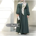 مانتو عبایی مهلا مشکی کد 1404 - Image 2