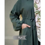 مانتو عبایی مهلا مشکی کد 1404 - Image 3