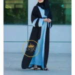 مانتو عبایی نرگس مشکی کد 14035 - Image 2