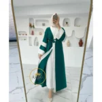 مانتو عبایی نرگس مشکی کد 14035 - Image 5