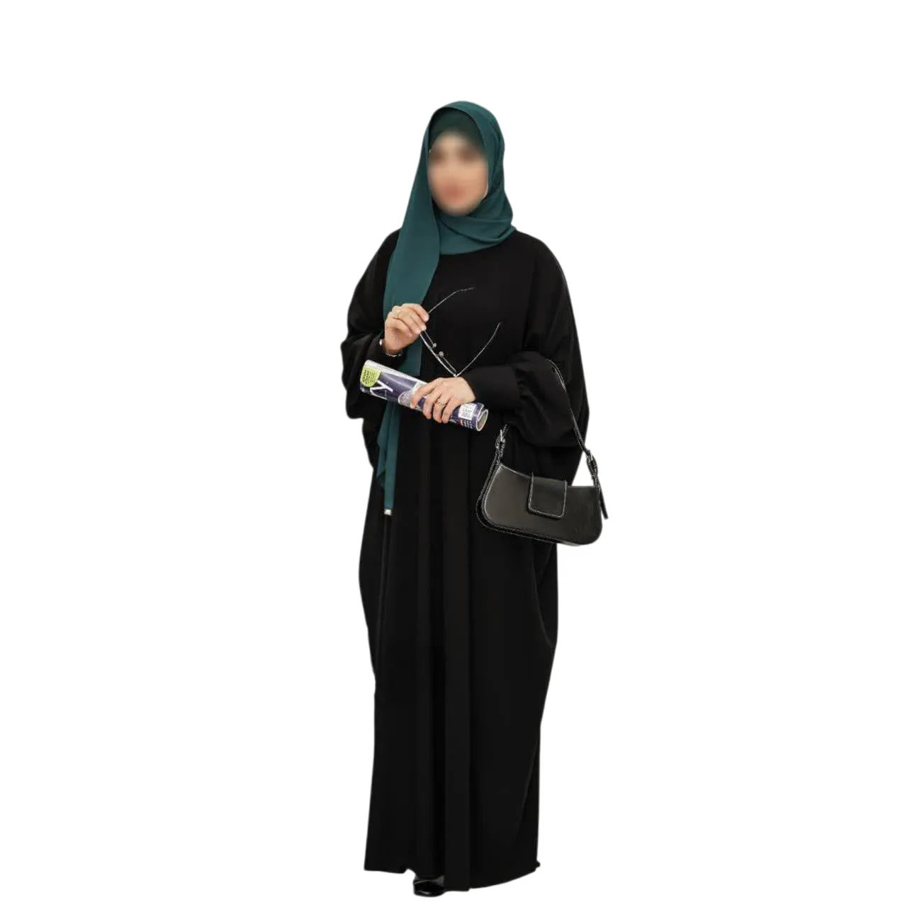 مانتو-عبایی-پرند-مشکی-کد-1401-5207 مانتو عبایی پرند مشکی کد 1401 - Image 1