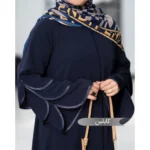 مانتو عبایی کایلین مشکی کد 1407 - Image 9