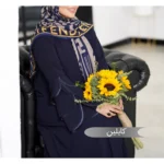 مانتو عبایی کایلین مشکی کد 1407 - Image 8