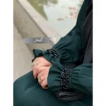 مانتو عبایی گلناز مشکی کد 1406 - Image 7