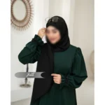 مانتو عبایی گلناز مشکی کد 1406