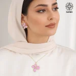 نیم ست گل چهار پر صورتی کد 509428073 - Image 2