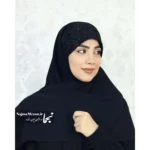 هد روسری مجلسی مشکی مدل گیپور - Image 2