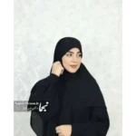 هد روسری مجلسی مشکی مدل گیپور - Image 3