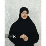 هد روسری مجلسی مشکی مدل گیپور - Image 4