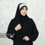 هد شال اسپرت کرپ حریر جت بلک نجلا