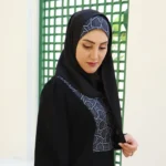 هد شال سنتی مدل رز مشکی نجما