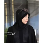 هد شال سوزن‌دوزی ضحی تمام مشکی - Image 2