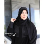 هد شال سوزن‌دوزی ضحی تمام مشکی - Image 5